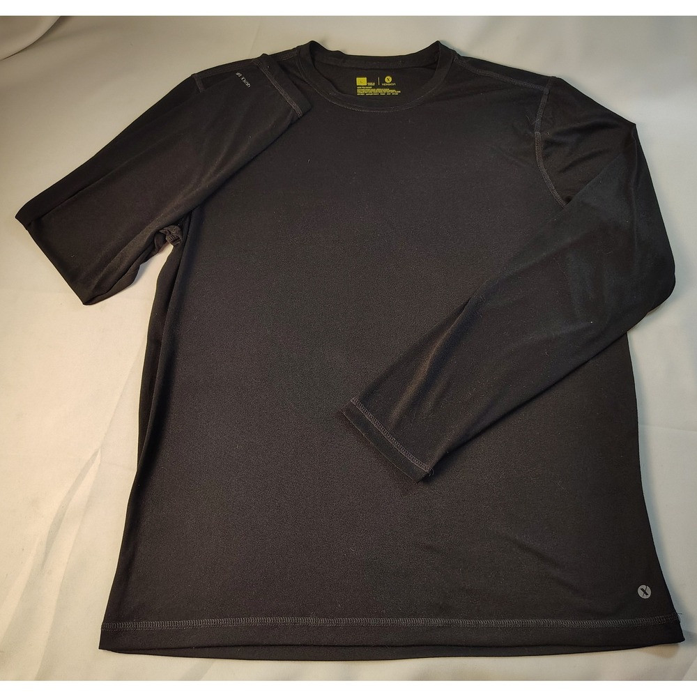 Xersion Mens Quick Dri Long Sleeve Performance Tee‎ Black Size Large 578-4001
